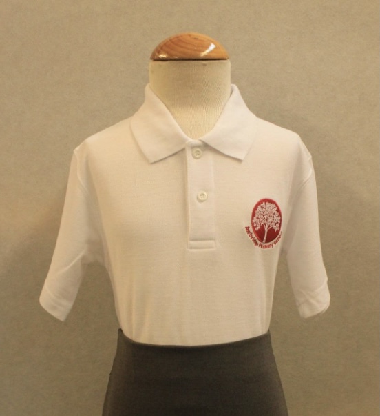 White Polo Shirt School Branded 32 11-12yrs