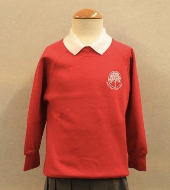Red Sweatshirt School Branded 34 13yrs