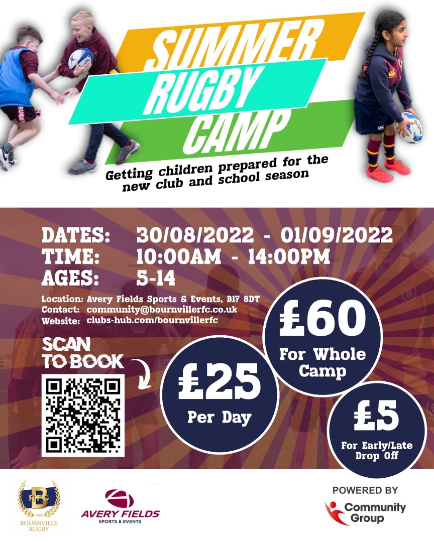 Rugby Camp - 30th August - 1st September