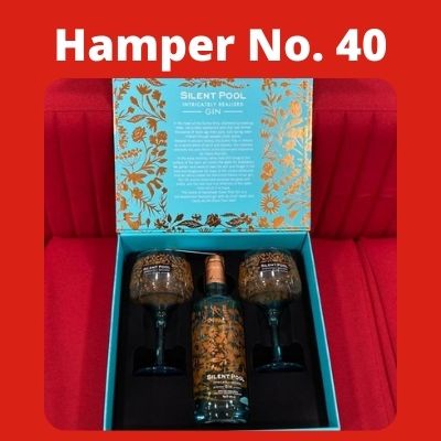 40. Silent Pool Gift Set: Bottle & 2 matching Copa gin glasses in luxury presentation box & bag (worth &#163;68)