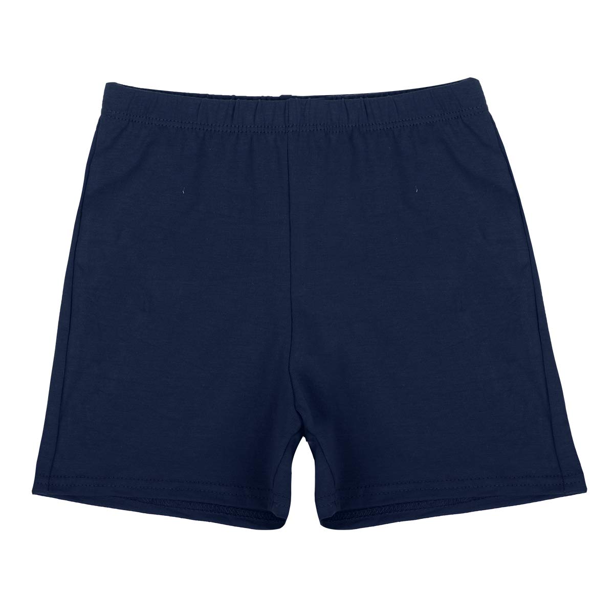 Girls' Navy PE Shorts, 2-pack, Stretch Jersey, Elasticated Waist, 4-5 Y
