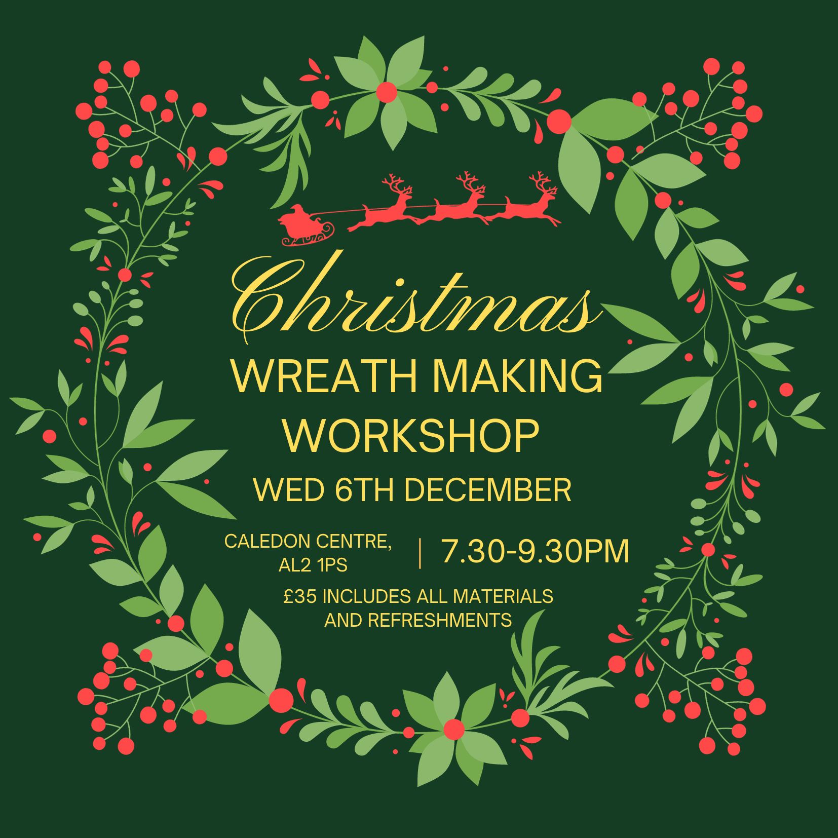 Christmas Wreath Making Workshop 2023