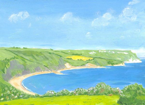Auction Lot 23: View to Ringstead Bay from coast path