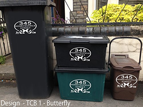 Personalised wheelie bin stickers (for 3 bins)