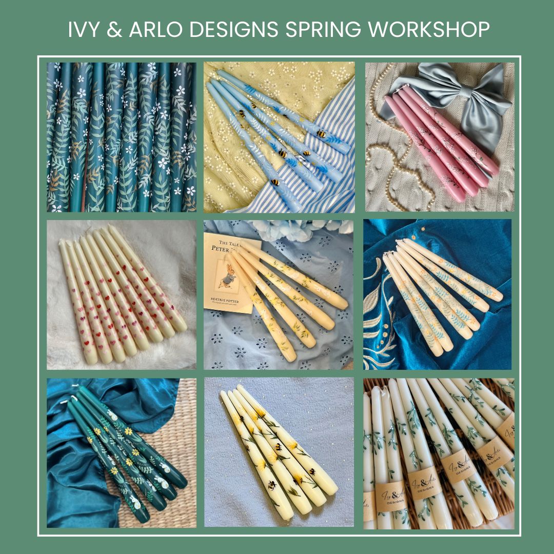 Friends x Ivy & Arlo Spring Candle Painting Workshop