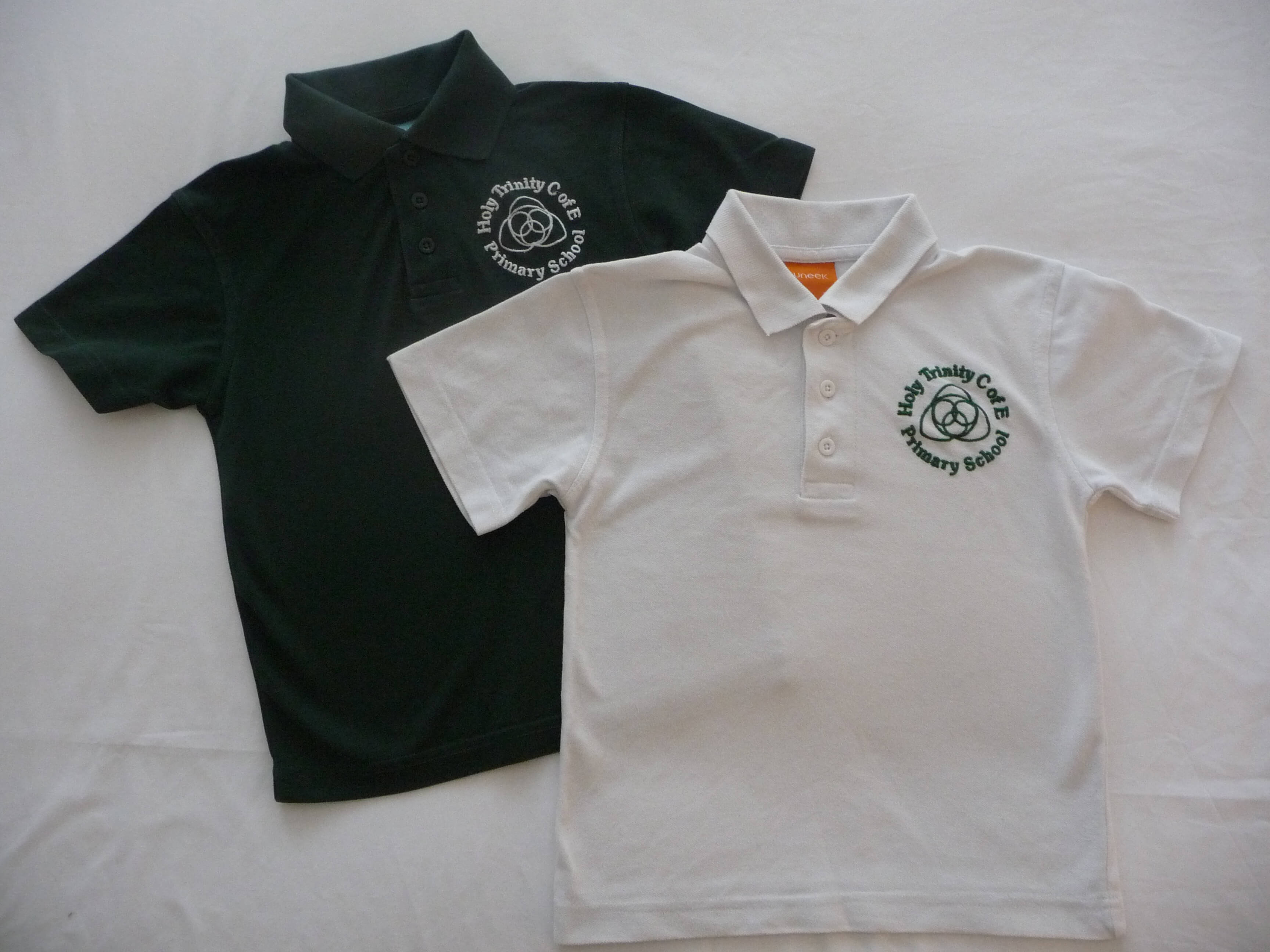 Holy Trinity Polo Shirt, Green or White, Pack of 2 - AGE 3-4
