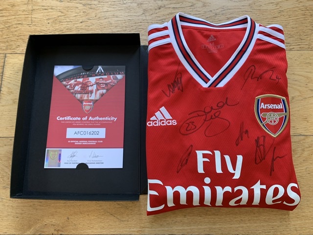 Arsenal Football Club Shirt Signed by the entire First Team