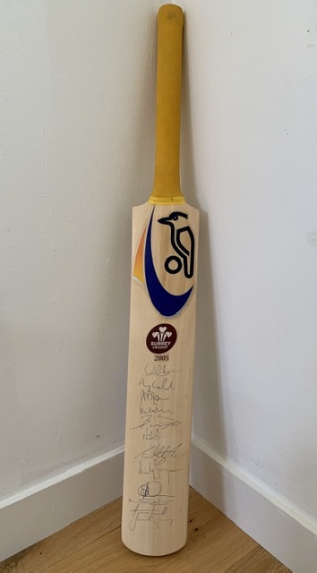 Surrey County Cricket Club signed bat 
