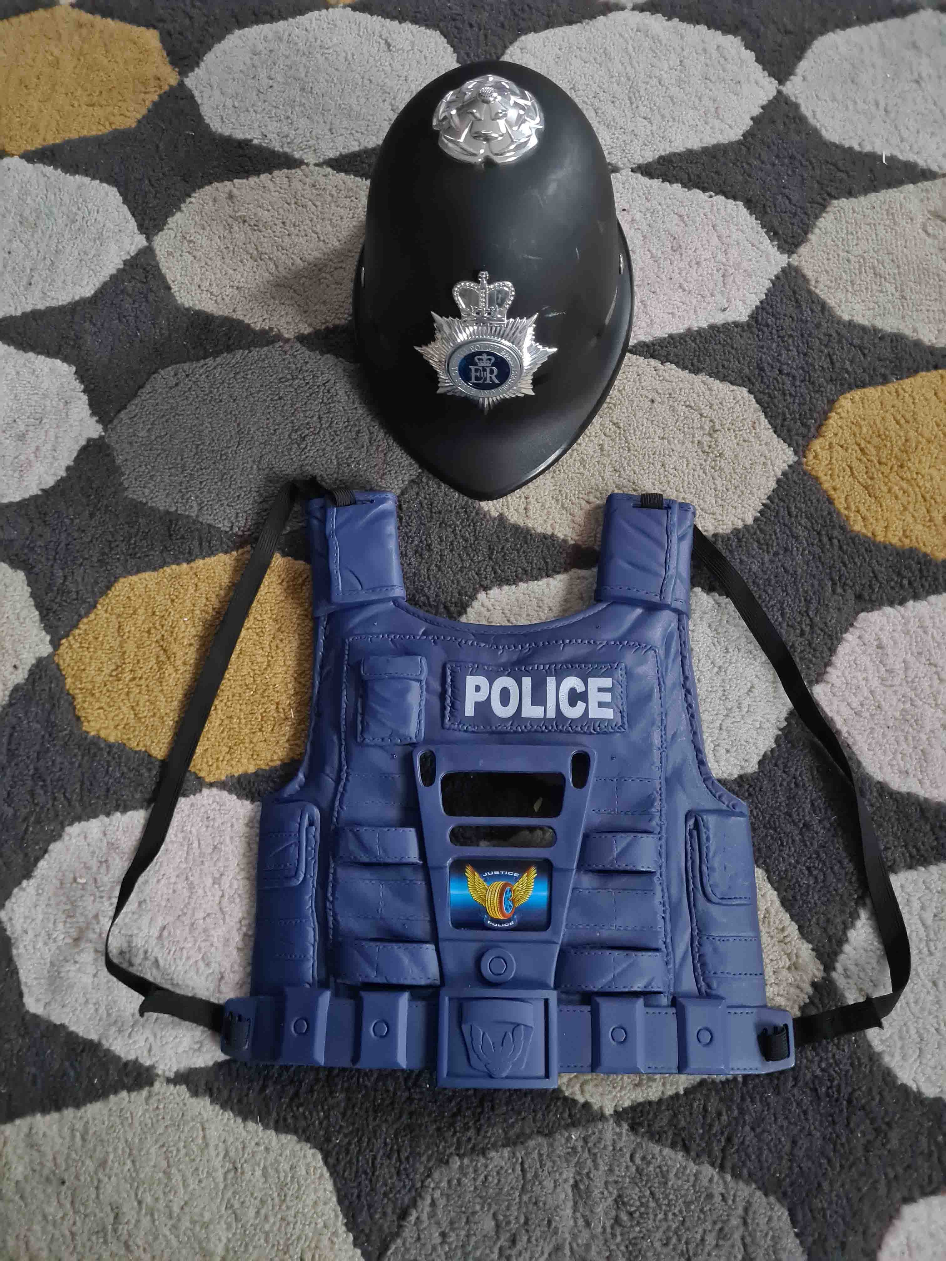 Police Helmet & Vest