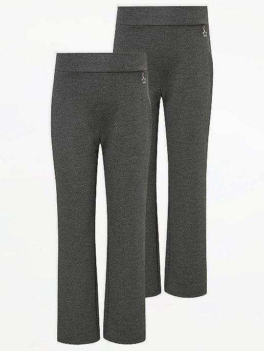 GIRLS' GREY TROUSERS AGE 9-10 YEARS